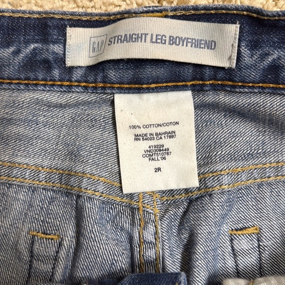 Vintage GAP Boyfriend Straight Leg Jeans 2006 Dark Wash Denim All Cotton - Picture 7 of 11